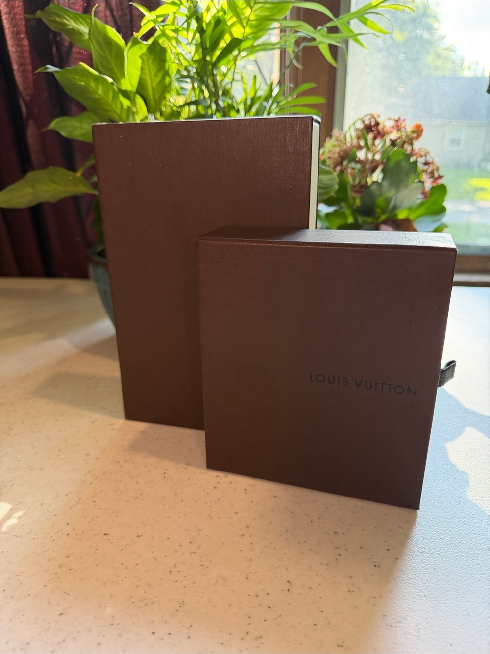 Louis Vuitton Brown Textured Gift Boxes